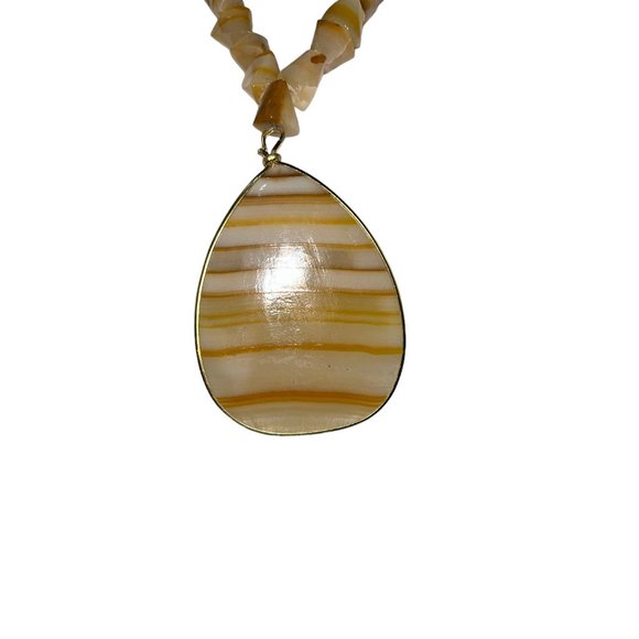 Vintage Honey Quartz Pendant with Mexican Onyx Necklace - Picture 2 of 10